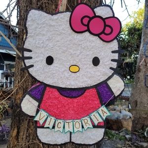 Hello kitty Piñata Custom Name Banner 🪅Large Full body